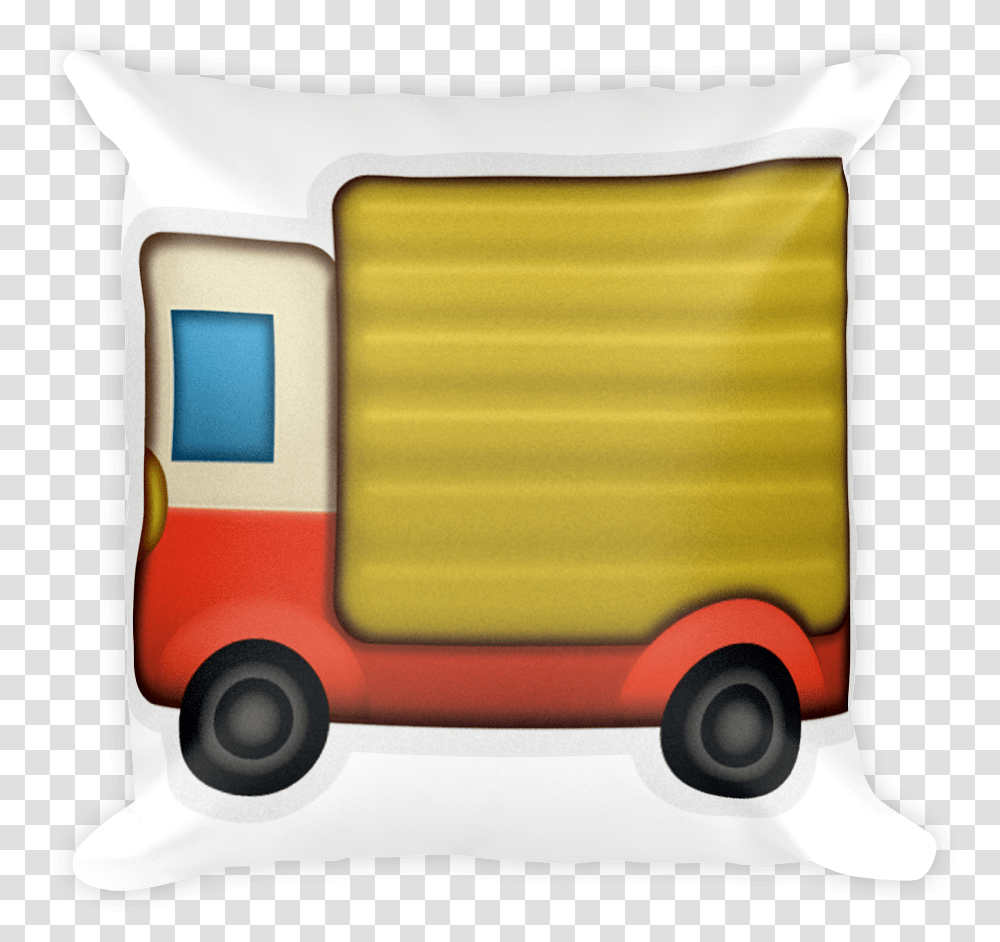 Download Emoji Pillow Delivery Truck Car Image With Emoji, Cushion, Plant, Vehicle, Transportation Transparent Png