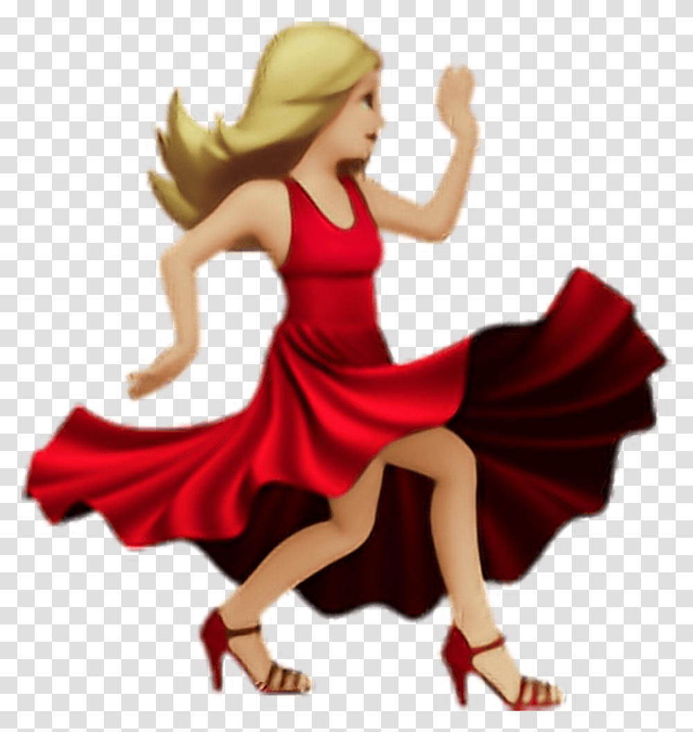 Download Emoji Sticker Iphone Dancing Emoji Full Size Iphone Dance Emoji, Dance Pose, Leisure Activities, Performer, Person Transparent Png