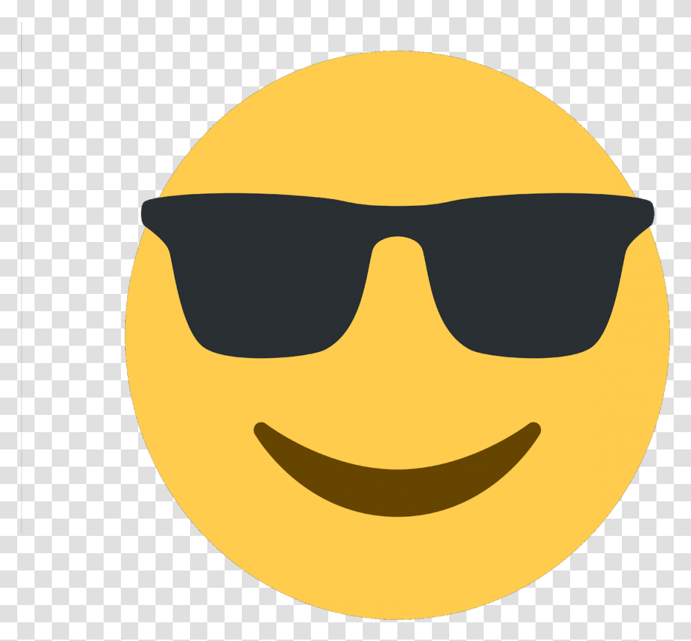 Download Emoticon Sunglasses Smiley Iphone Go Emoji Clipart Sunglasses Emoji, Label, Text, Logo, Symbol Transparent Png