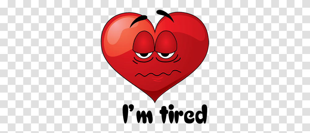 Download Emotion Heart Sticker Happy Emotional Heart Emoji Tired Heart Background Transparent Png