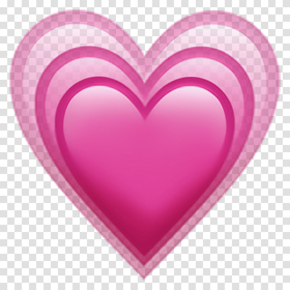 Download Emotions Emotion Emoji Heart Whatsapp Pink Ios Background Iphone Heart Emoji, Balloon Transparent Png