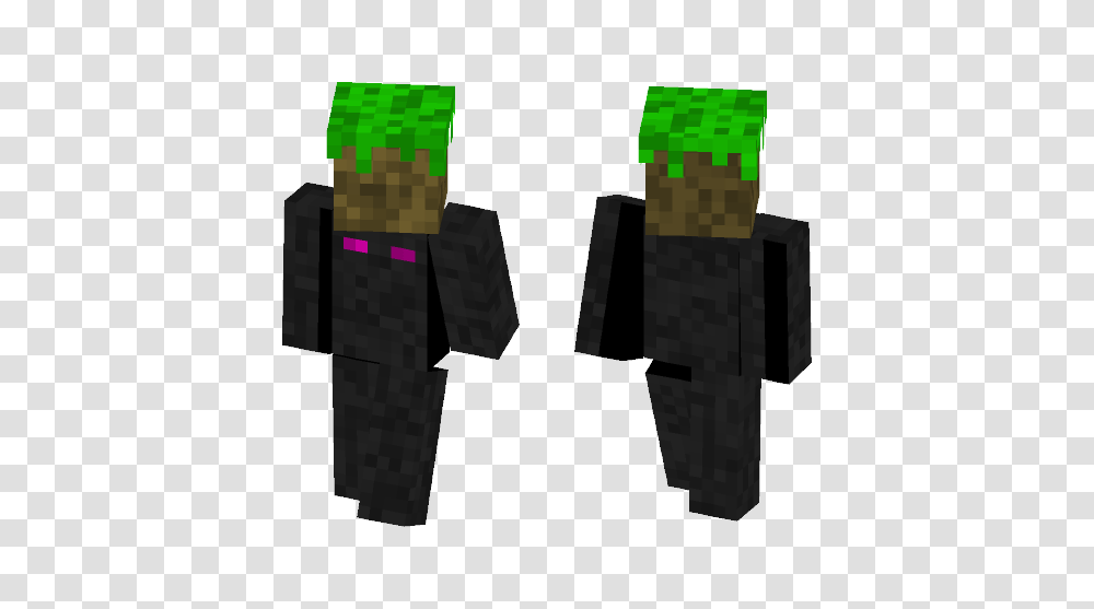 Download Enderman With Grass Block Minecraft Skin For Free, Toy, Accessories, Jewelry, Tie Transparent Png