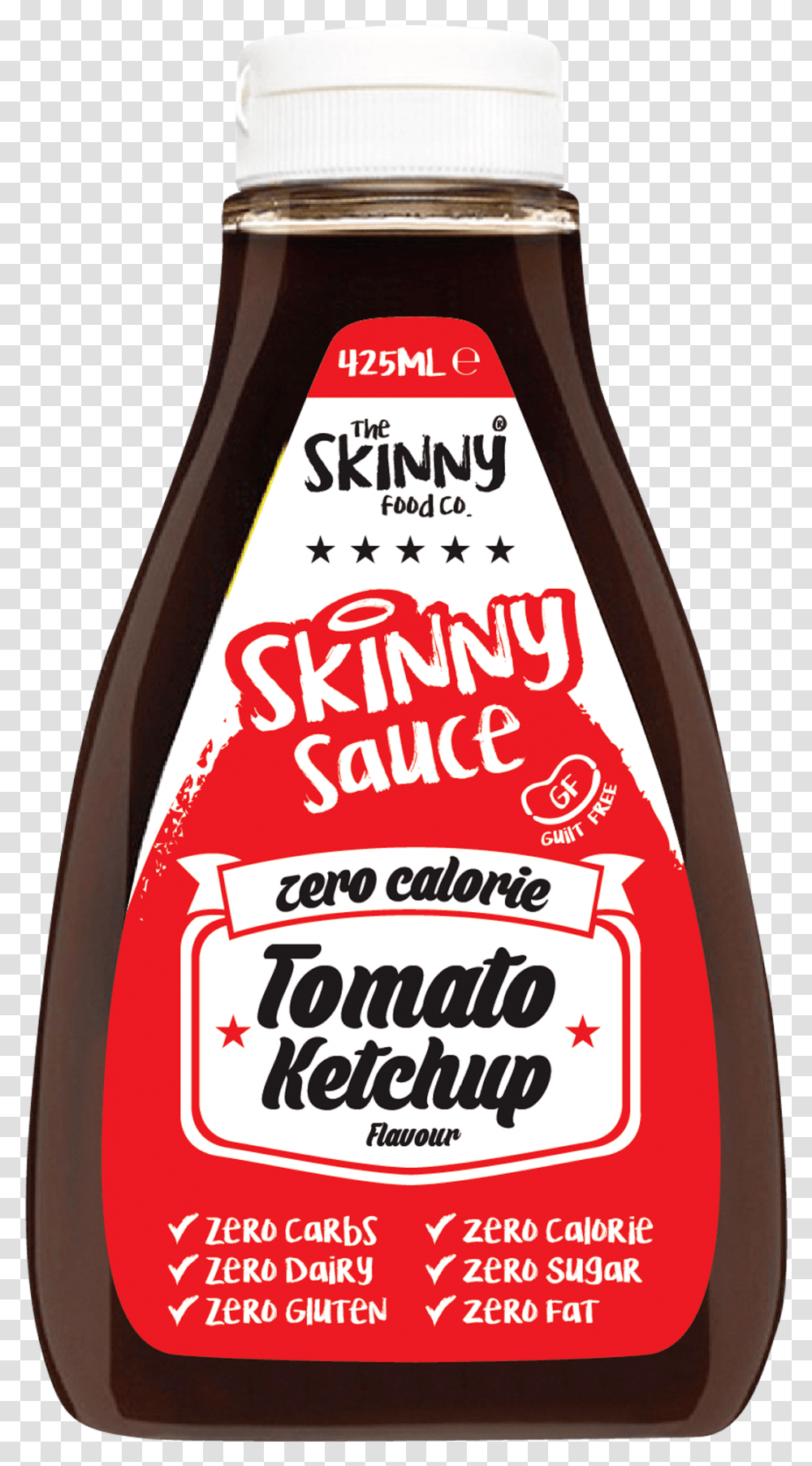 Download Enjoy Guilt Free Treats With The Skinny Caffe's New Drink, Label, Text, Food, Ketchup Transparent Png