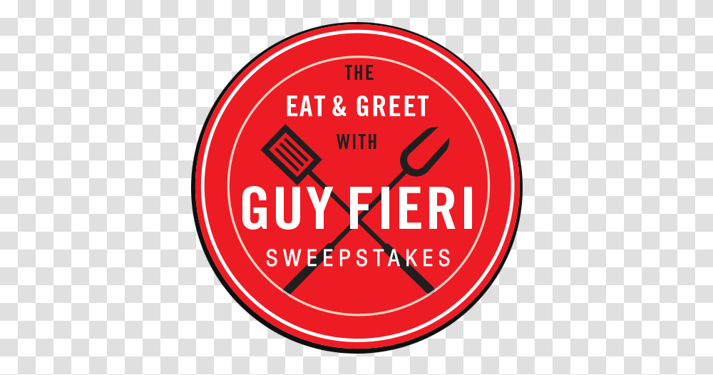 Download Enter To Win An Exclusive Experience With Guy Fieri Circle, Analog Clock, Text, Label, Ketchup Transparent Png