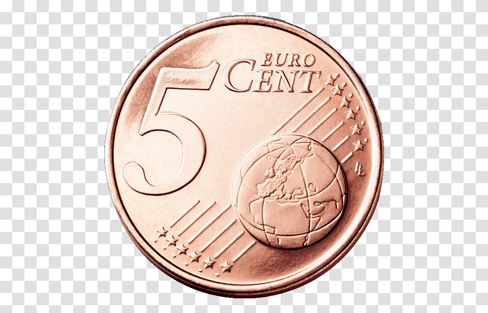 Download Euro 5 Cent 5 Cent, Nickel, Coin, Money, Dime Transparent Png