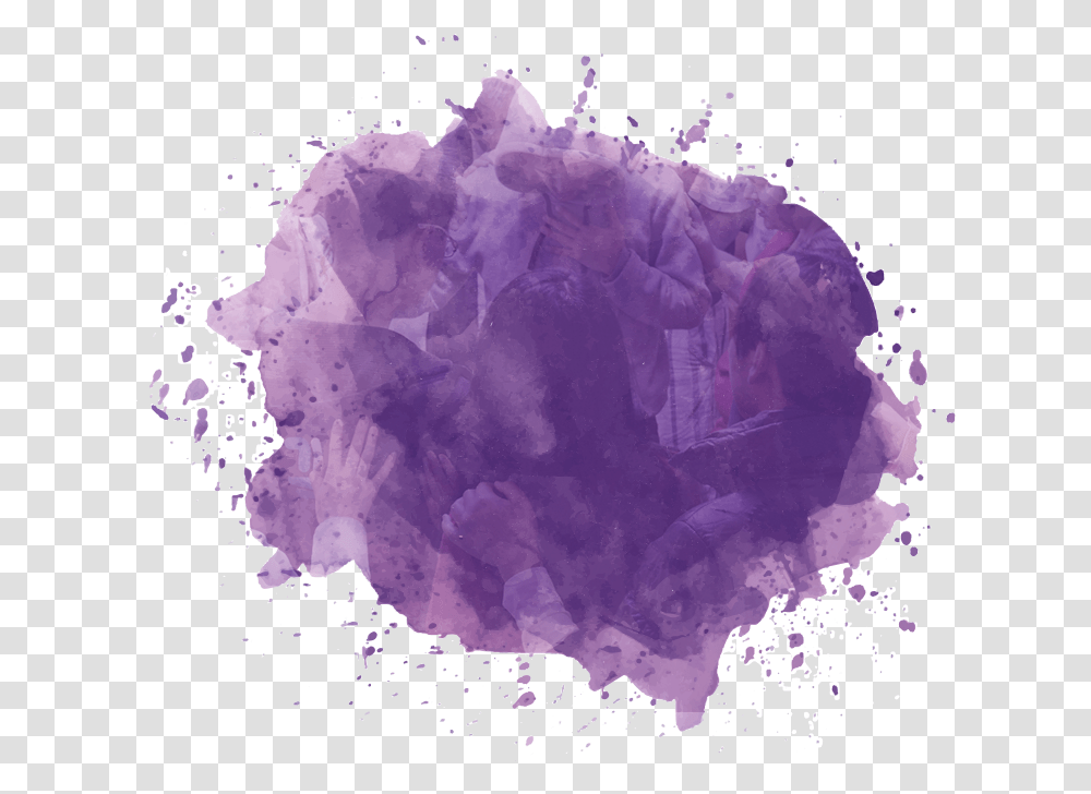 Download Experience How Prayer Changes Everything Purple Watercolor Splash, Crystal, Mineral, Astronomy, Outer Space Transparent Png