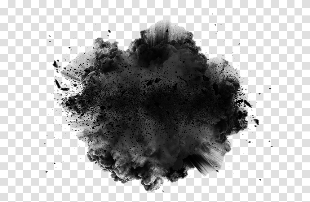 Download Explosion Texture Black Color Smoke Overlay Black Smoke, Fungus, Nature, Outdoors, Astronomy Transparent Png