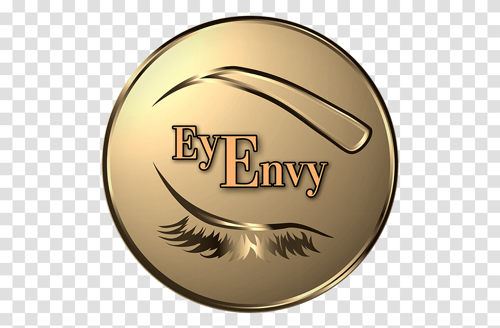 Download Eye Envy Logo Eyelash Extensions Full Size Eyelash Extensions, Gold, Symbol, Trademark, Coin Transparent Png