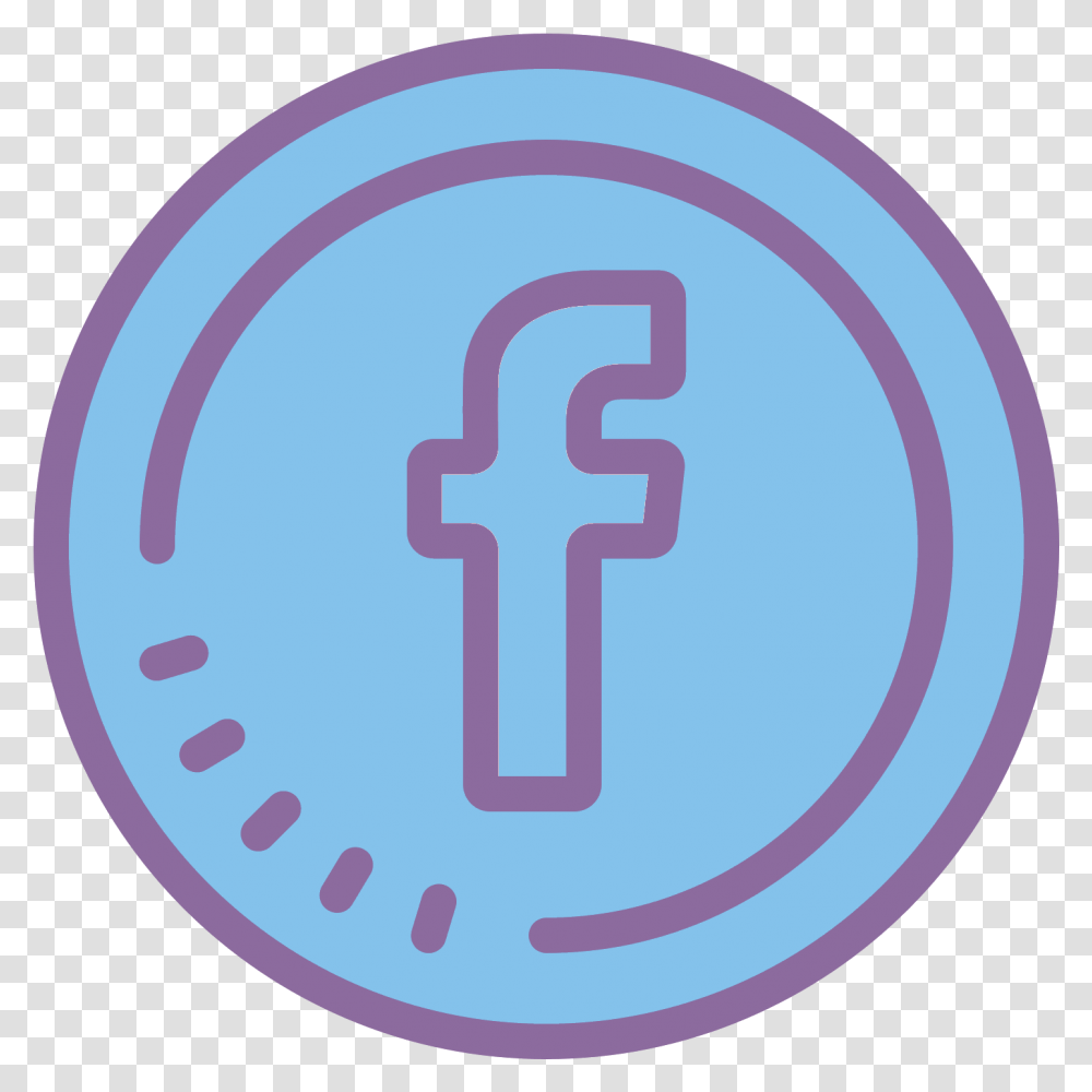 Download Facebook Circled Icon Circle, Purple, Symbol, Spoke, Machine Transparent Png