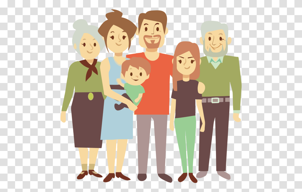 Download Family Day Cartoon People Social Group Families Icons, Person, Human, Poster, Advertisement Transparent Png