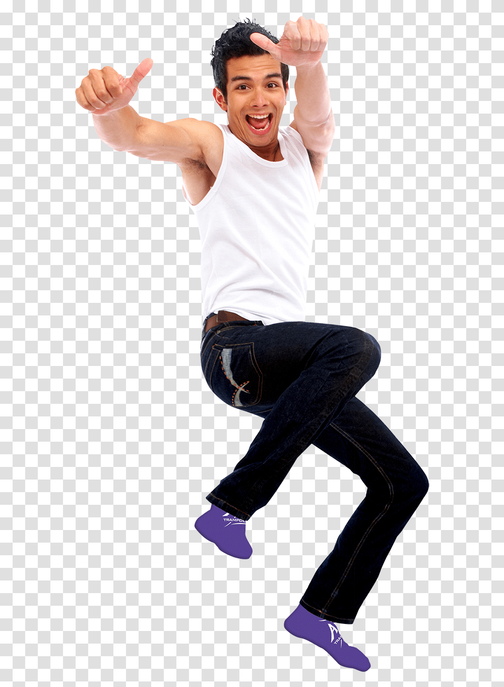 Download Family Guy Dancing Gif Youtube Happy Jumping Man, Clothing, Person, Pants, Dance Pose Transparent Png
