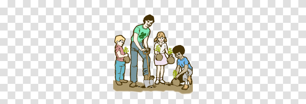 Download Family Planting Trees Clipart Tree Planting Clip Art, Person, Human, People, Sport Transparent Png