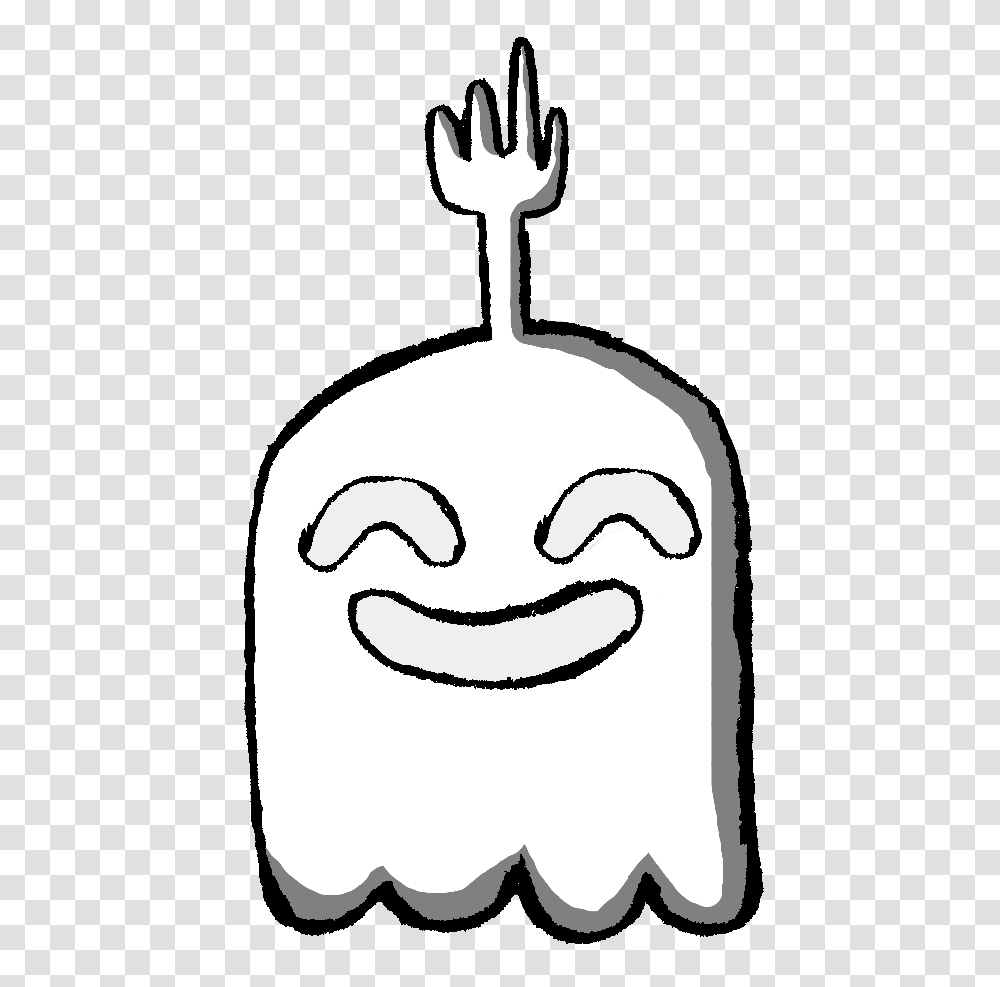 Download Fantasmano De Un Show Mas Clipart Hi Five Ghost Drawing, Mustache, Face, Stencil Transparent Png