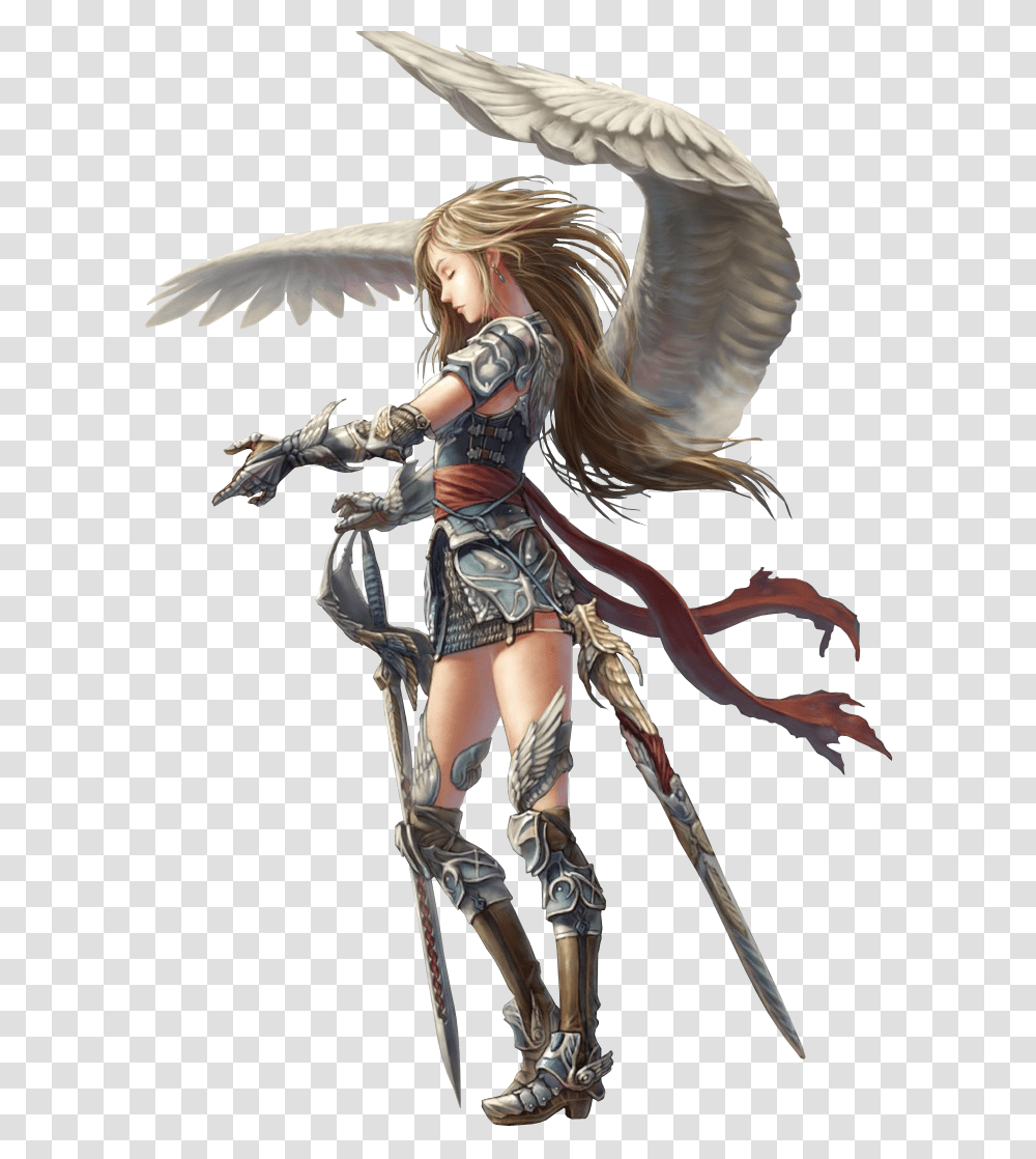 Download Fantasy Angel Image Angel Warrior, Person, Human, Figurine Transparent Png