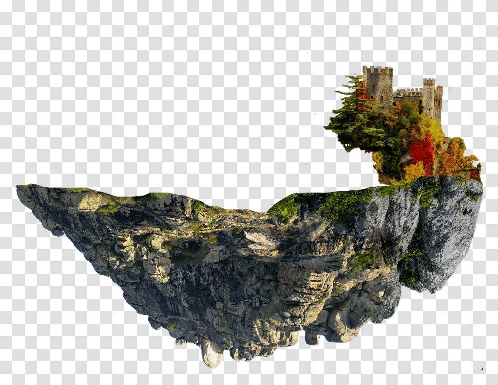Download Fantasy Castle Picture For Fantasy, Nature, Land, Outdoors, Sea Transparent Png