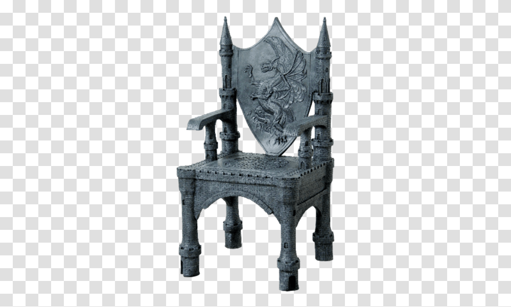 Download Fantasy Dragon Castle Throne Castle Chair Medieval Chair, Furniture, Cross, Symbol Transparent Png