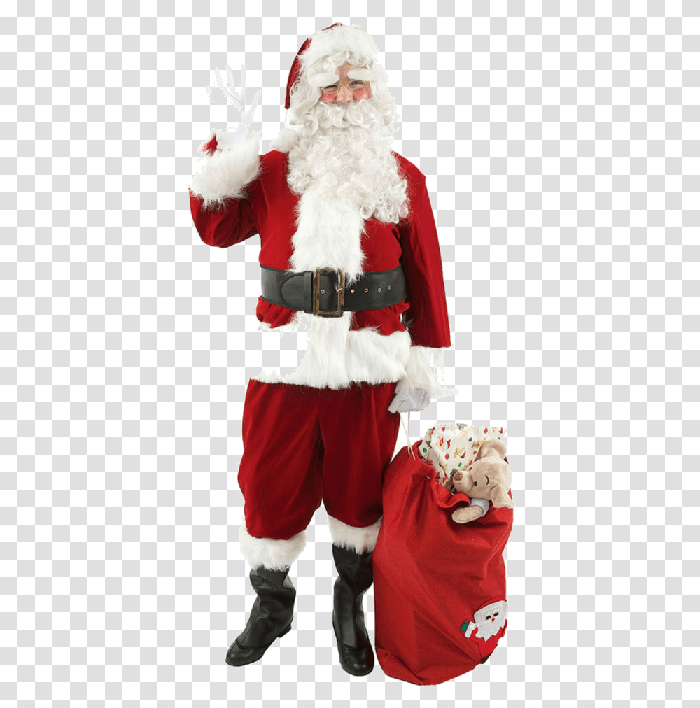 Download Father Christmas Santa Father Christmas Background, Costume, Clothing, Person, Sleeve Transparent Png