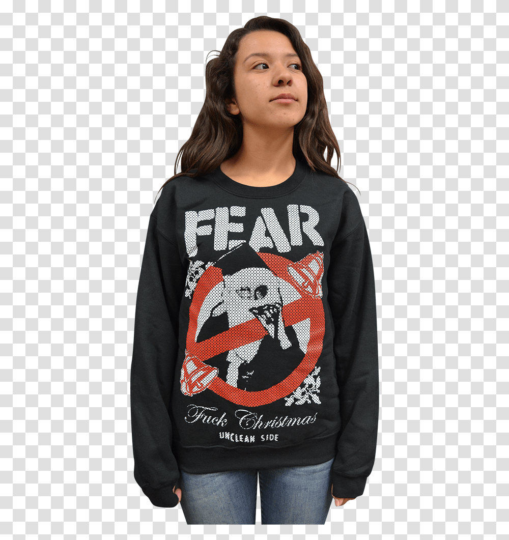 Download Fear Unclean Fear Christmas Sweater, Sleeve, Clothing, Apparel, Long Sleeve Transparent Png