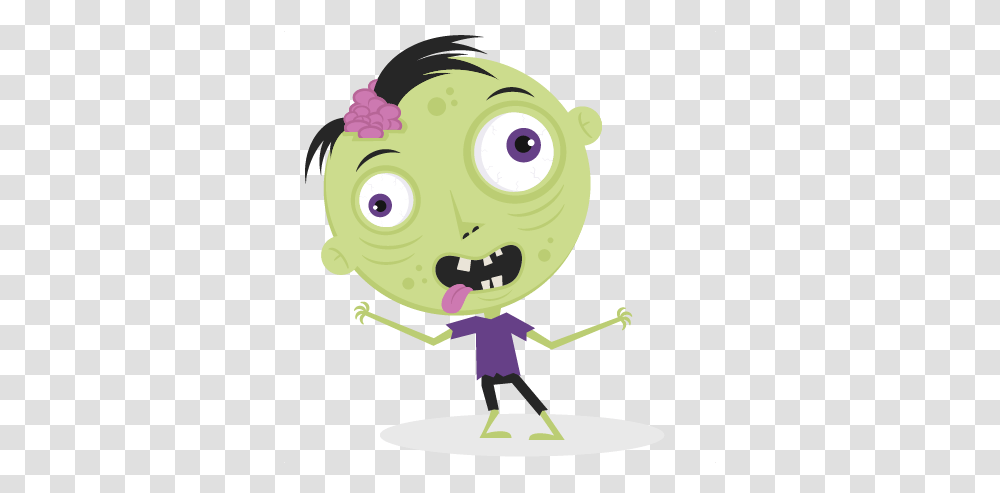Download Female Zombie Cliparts Cute Halloween Zombie Cute Cartoon Zombie Face, Graphics, Toy, Outdoors, Plant Transparent Png