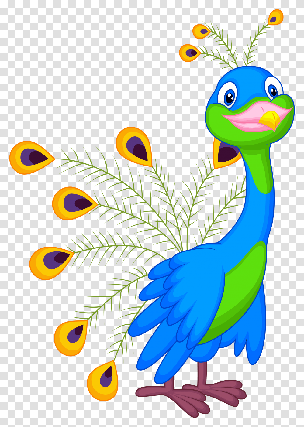 Download Ffa D Bcd E Orig Dibujos Clipart Peacock, Bird, Animal, Graphics, Tree Transparent Png