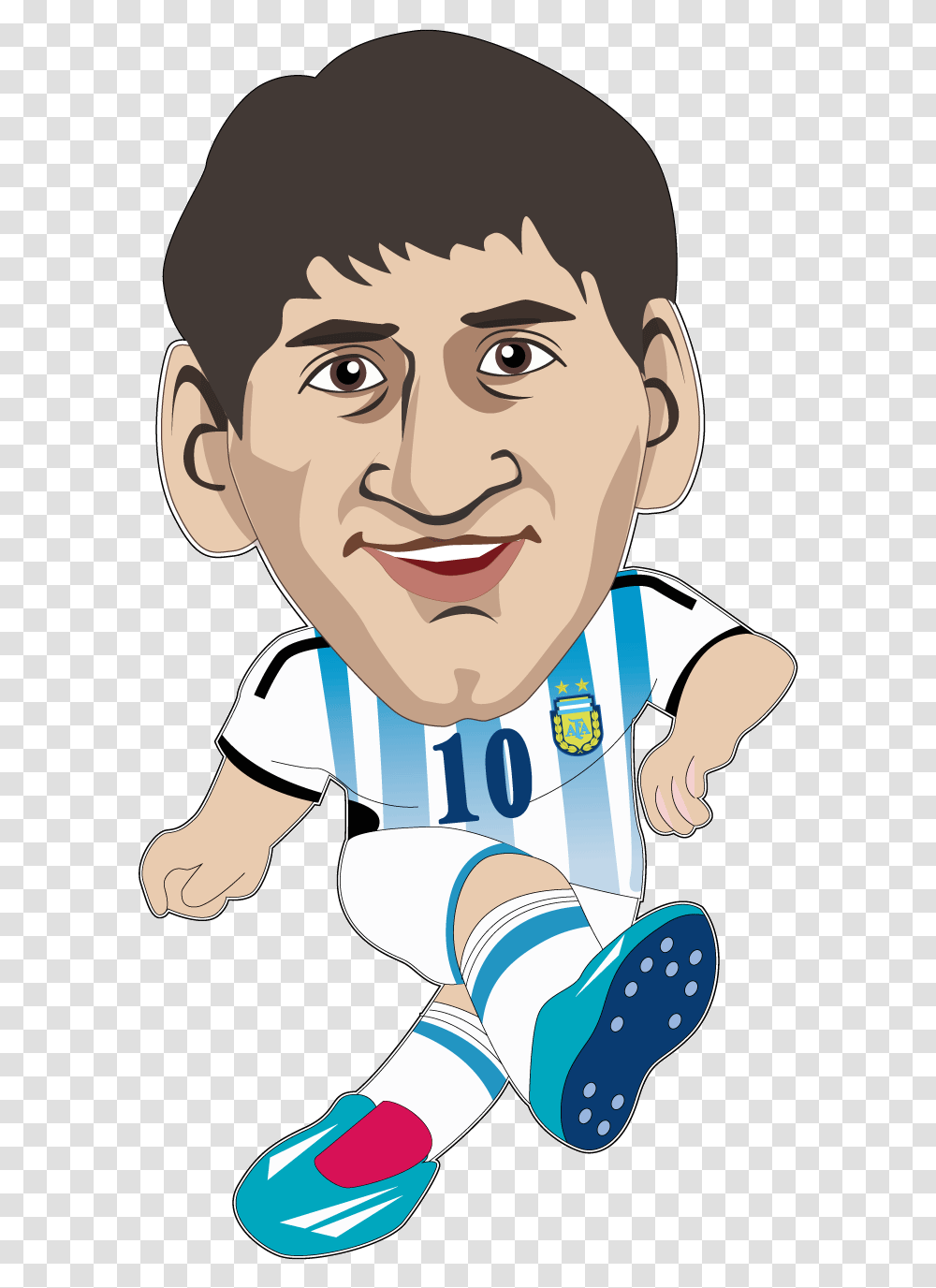 Download Fifa Vector Cup Messi Of National Football Clipart Lio Messi Cartoon, Person, Human, Face, Head Transparent Png