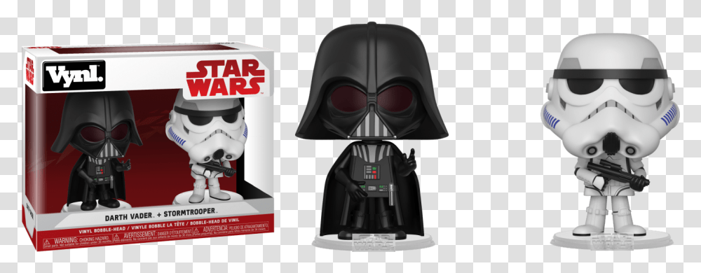 Download Figures Star Wars Darth Vader Stormtrooper Vinyl Darth Vader And Storm Trooper, Toy, Helmet, Clothing, Apparel Transparent Png