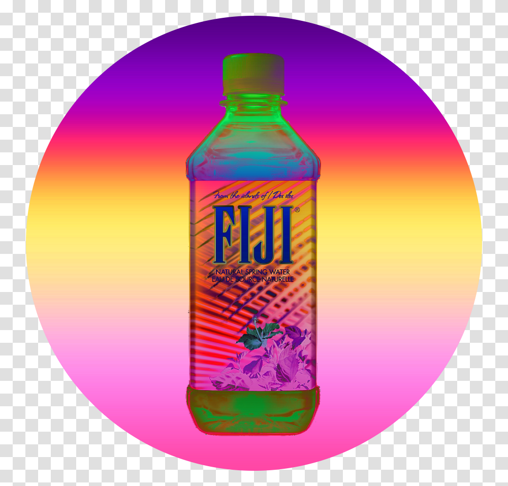 Download Fiji Water Vaporwave Hd Vaporwave Fiji, Bottle, Pop Bottle, Beverage, Drink Transparent Png