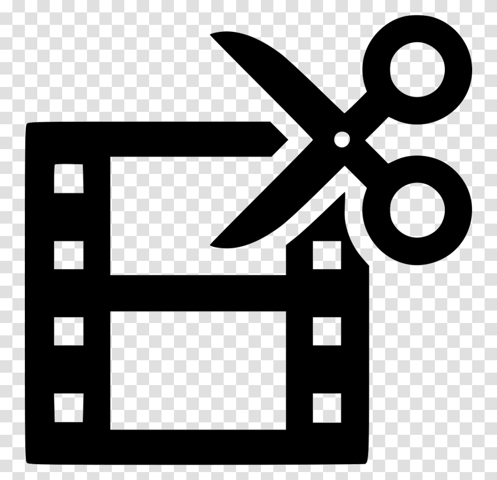 Download Film Edit Icon Clipart Video Film Editing Video Film, Weapon, Weaponry Transparent Png