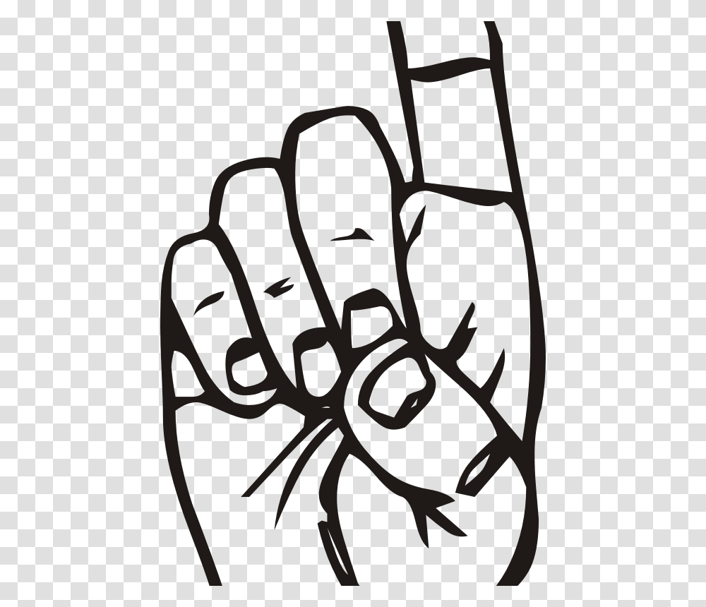Download Finger Pointing Up Clip Art Clipart Index Finger Clip Art, Hand, Stencil Transparent Png