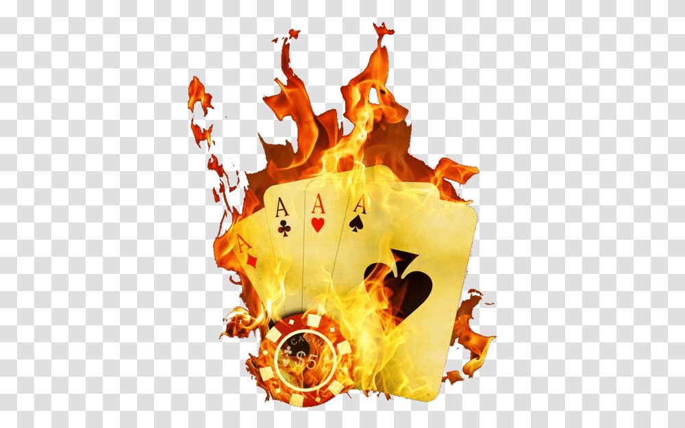 Download Fire Cards De Baralho De Poker Image With No Fire Cards, Flame, Bonfire, Person, Human Transparent Png