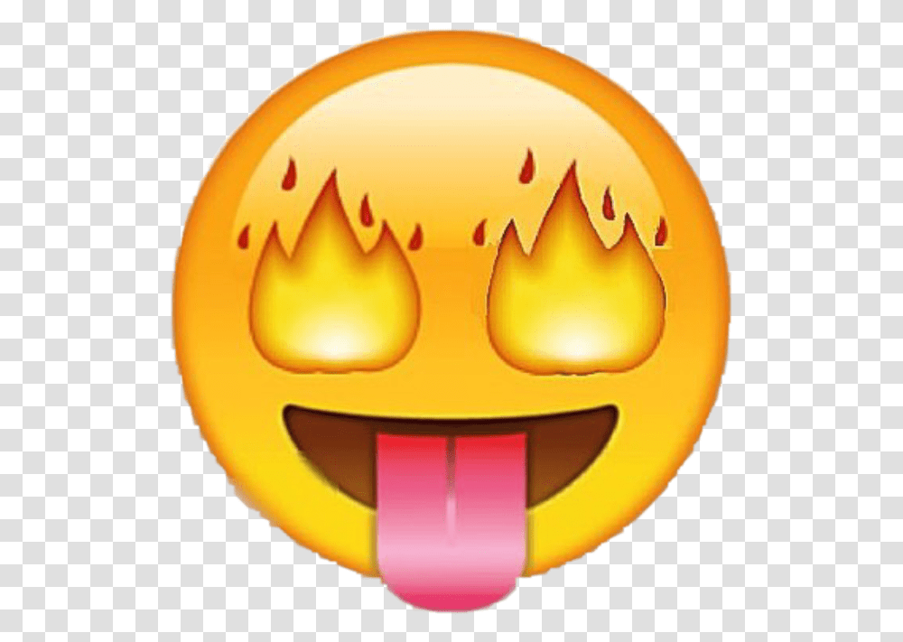 Download Fire Eyes Emoji Cool Emojis, Helmet, Clothing, Apparel, Halloween Transparent Png