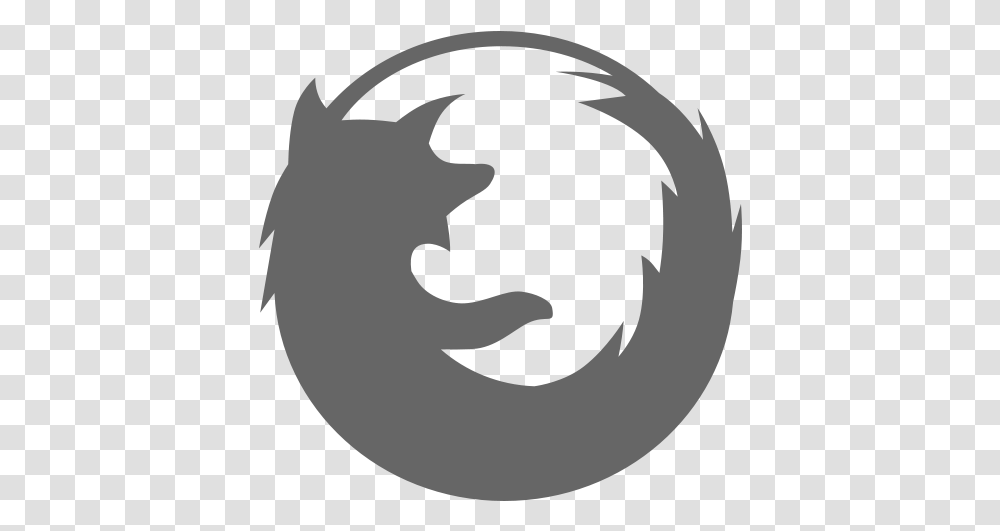 Download Firefox Logo 2 Icon Plain Black Twitter Banner, Text, Symbol, Trademark, Nature Transparent Png