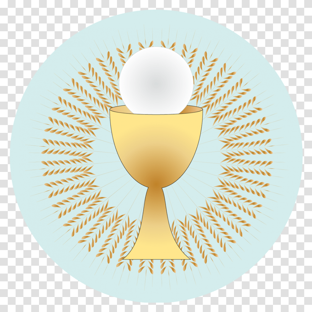 Download First Communion Circle, Plant, Lamp, Gold, Food Transparent Png