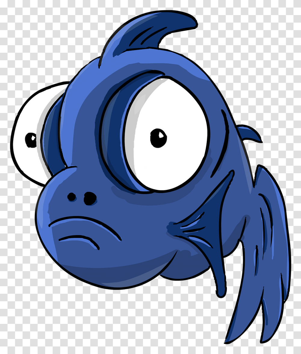 Download Fish Telescope Cartoon Small Fish Big Eyes Cartoon Animated Underwater Background, Graphics, Photography, Head, Face Transparent Png