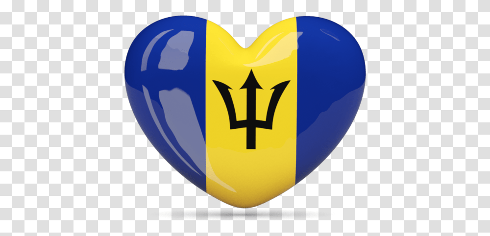 Download Flag Icon Of Barbados At Format Flag Of Barbados, Ball, Balloon, Hand Transparent Png