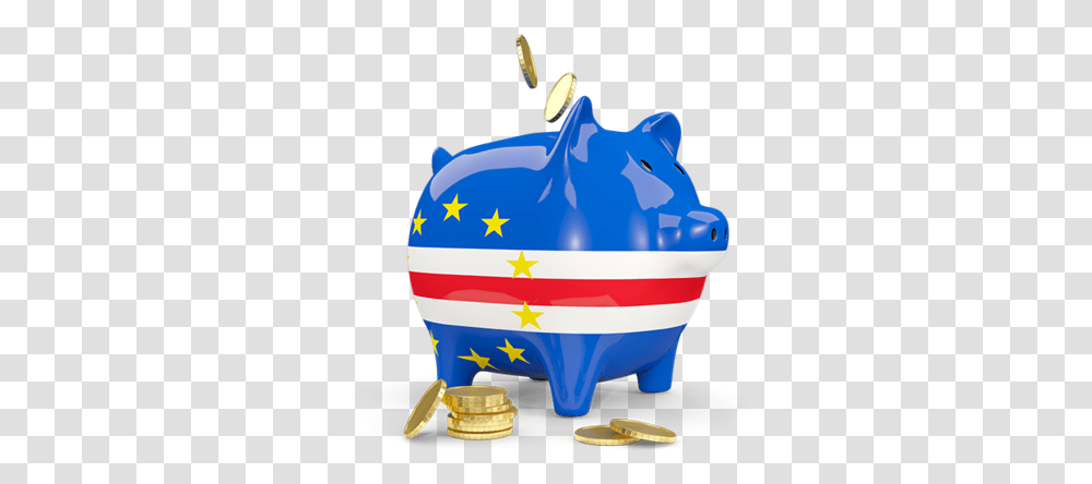 Download Flag Icon Of Cape Verde At Format Piggy Bank With Brazil Flag, Sweets, Food, People Transparent Png