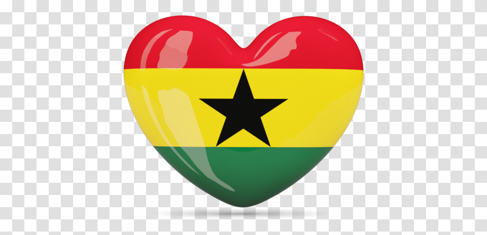 Download Flag Icon Of Ghana At Format Ghana Flag Heart, Star Symbol, Balloon Transparent Png