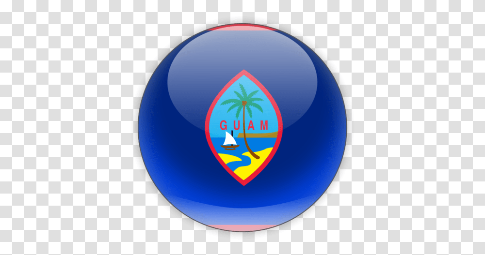 Download Flag Icon Of Guam At Format Guam Flag Round, Sphere, Ball, Balloon Transparent Png