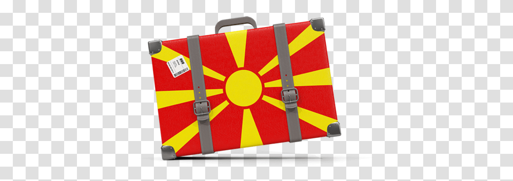 Download Flag Icon Of Macedonia At Format Macedonia Flag, Luggage, Suitcase, Accessories, Accessory Transparent Png