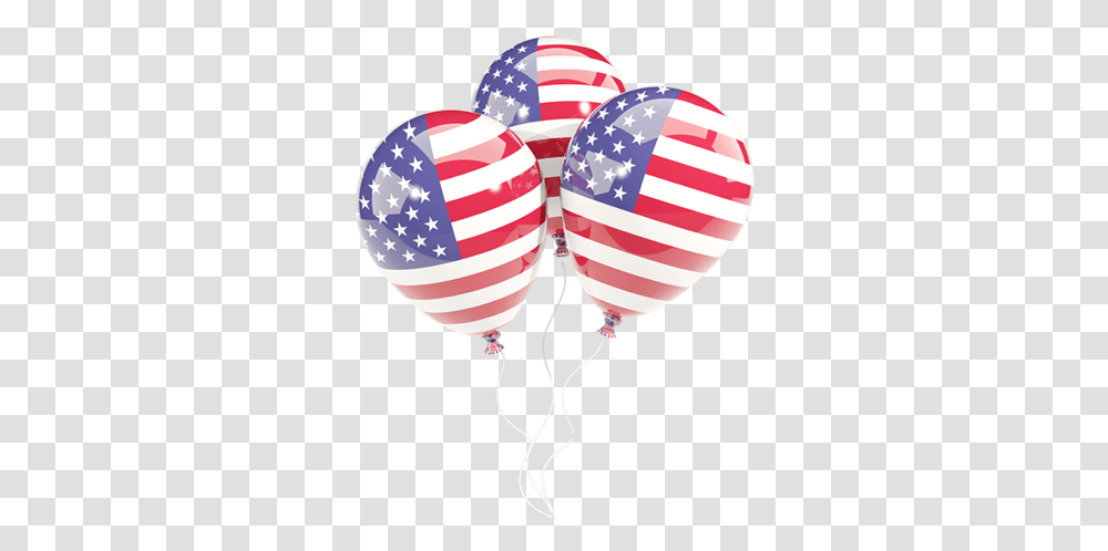 Download Flag Icon Of United States Of America At Usa Flag Balloon, Hot Air Balloon, Aircraft, Vehicle, Transportation Transparent Png