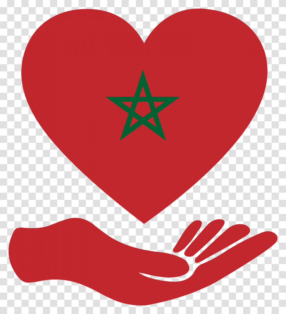 Download Flag Love Morocco Svg Eps Psd Ai Vector Morocco Flag And Algeria, Star Symbol, Heart Transparent Png