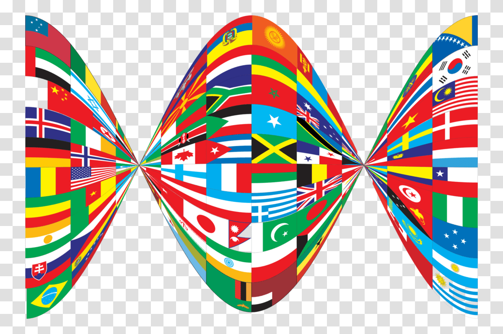Download Flags Of The World Clipart World Globe Clip Art, Vehicle, Transportation, Aircraft, Building Transparent Png