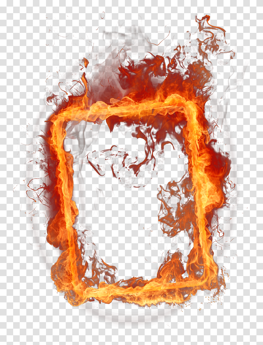 Download Flame Frame Picsart Fire Frame Transparent Png