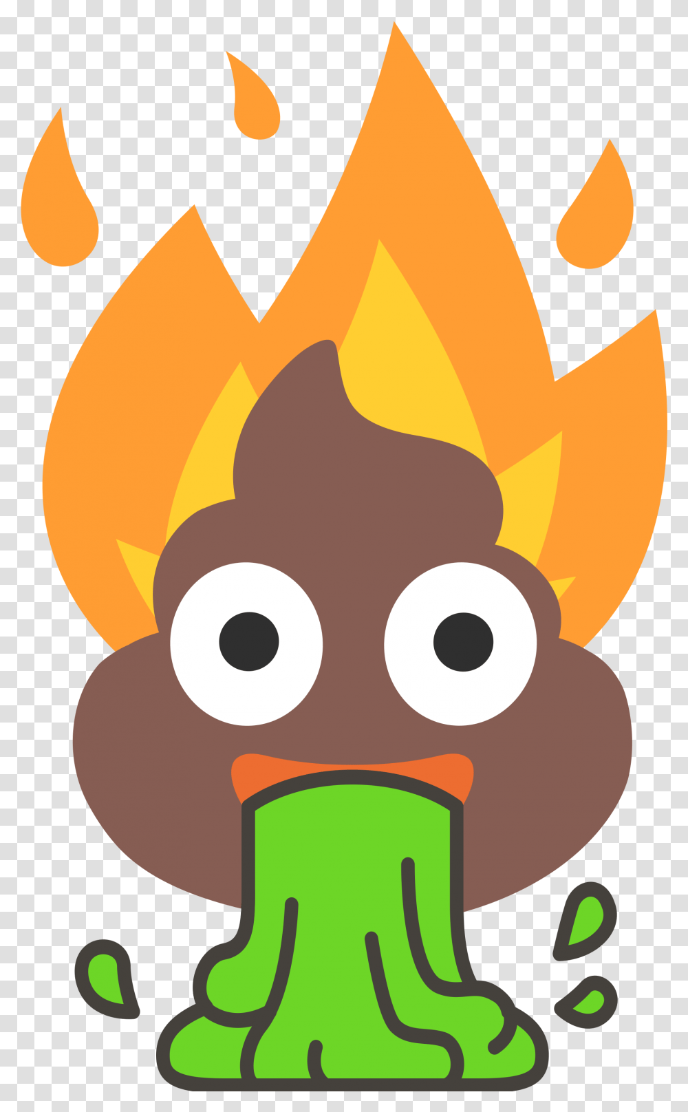 Download Flaming Poop Vomit Emoji Fire Emoji With Glasses Fire Emoji, Poster, Advertisement, Angry Birds, Flame Transparent Png