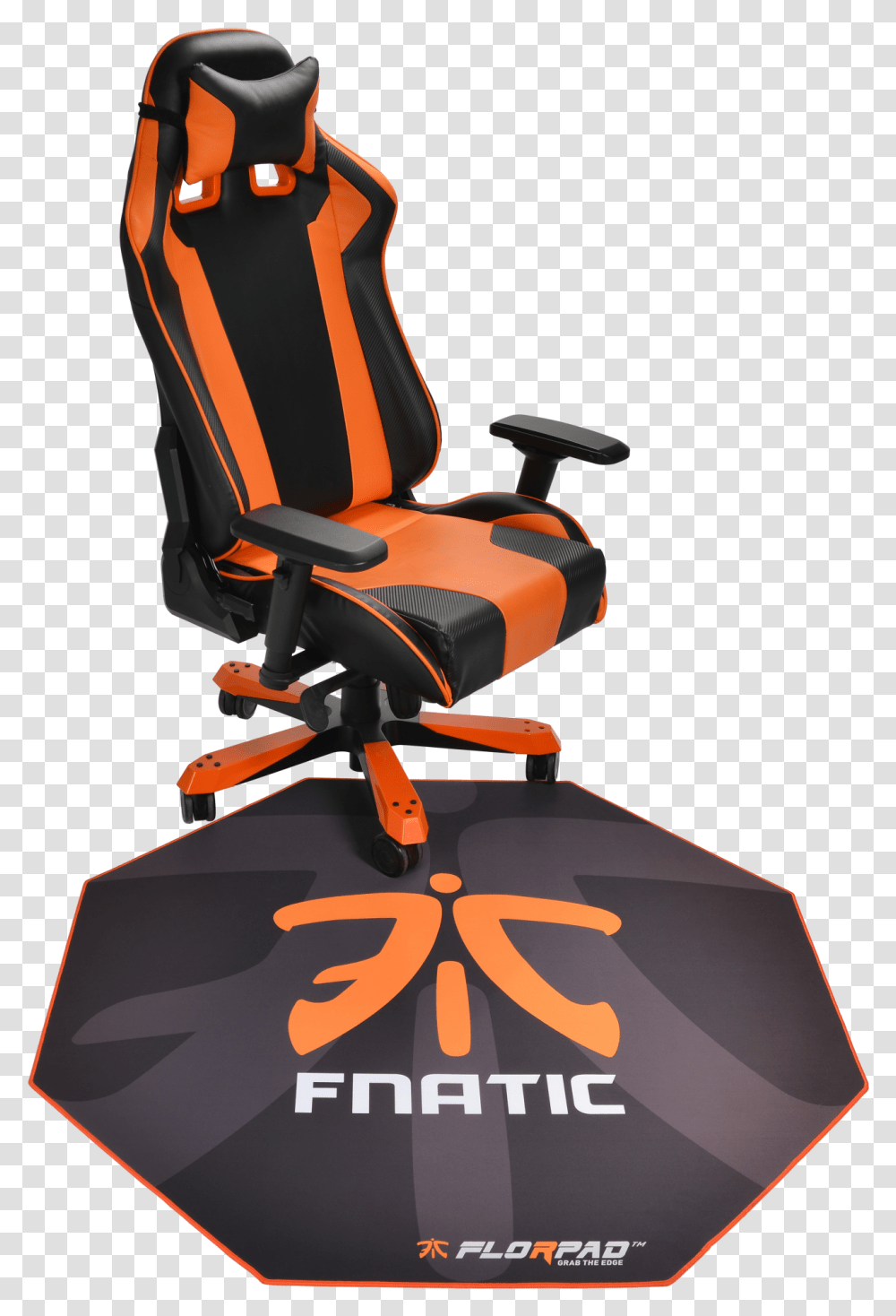 Download Florpad Fnatic Gamer Fnatic Gaming Chair, Furniture, Cushion, Headrest Transparent Png
