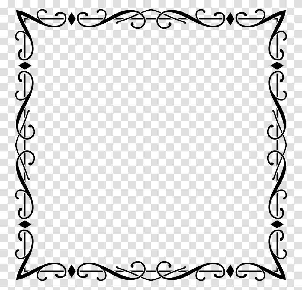 Download Flourish Frame Clipart Borders And Frames Picture Frames, Gray, World Of Warcraft Transparent Png