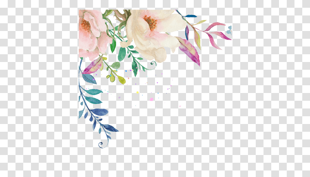 Download Flower Bouquet Wedding Watercolour Watercolor Ink Watercolor Flowers Border, Graphics, Art, Plant, Floral Design Transparent Png