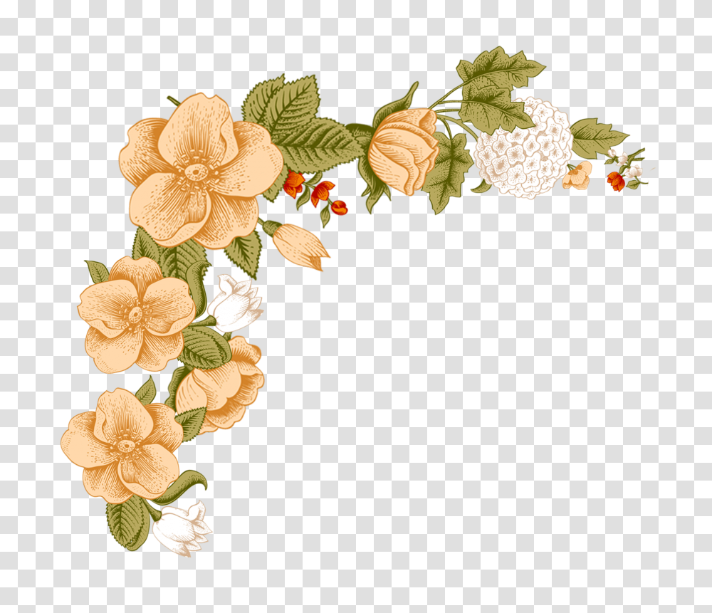 Download Flower Floral Design Clip Art White Flower Frame Floral Frame Background, Graphics, Pattern, Envelope, Rug Transparent Png
