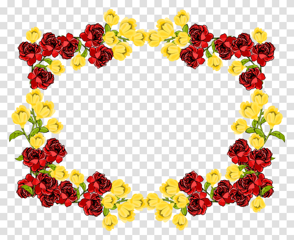 Download Flower Frame Images Flower Frame, Floral Design, Pattern, Graphics, Art Transparent Png