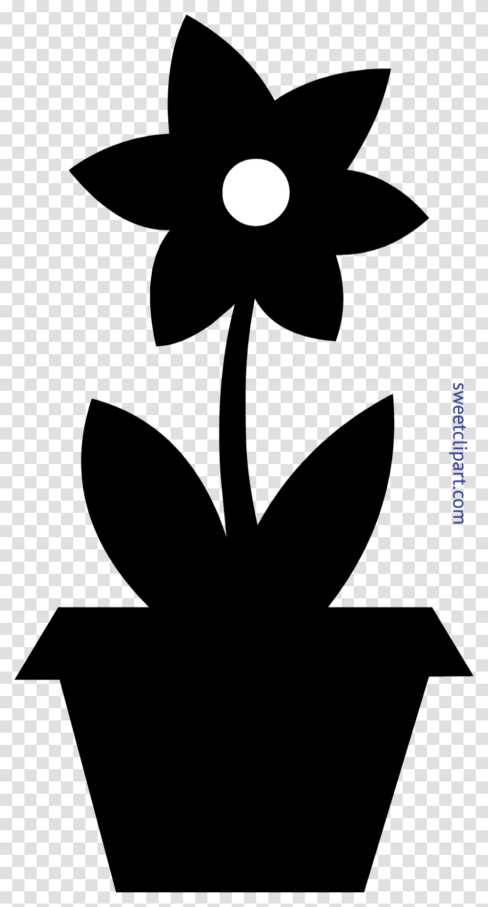 Download Flower Pot Silhouette Clip Art Clipart Flower Pot Silhouette, Nature, Outdoors, Moon, Outer Space Transparent Png